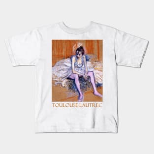 Dancer in Pink Tights by Henri de Toulouse-Lautrec Kids T-Shirt